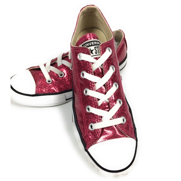 Converse | Shoes | Converse Allstars Red Glitter | Poshmark